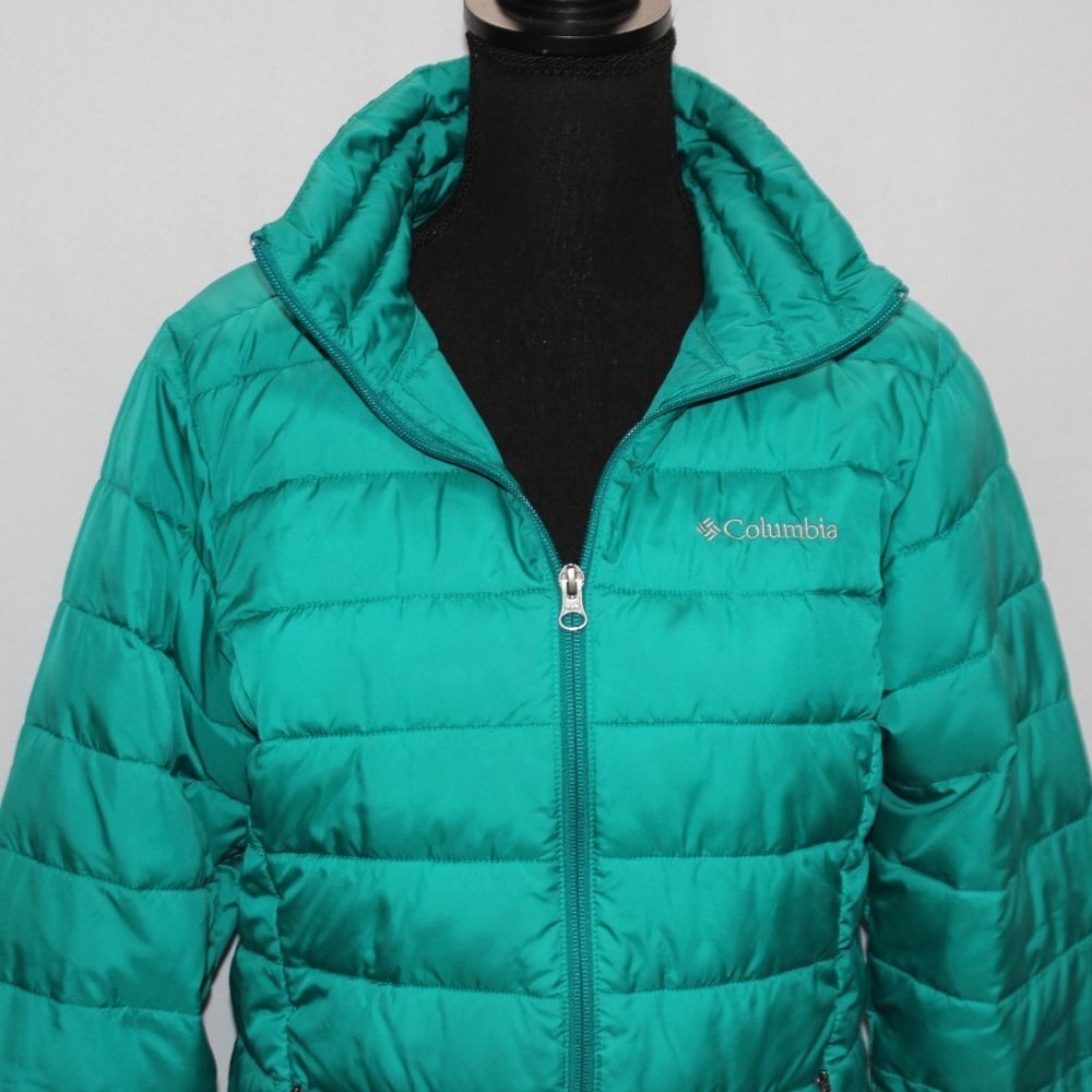 Columbia Sportswear Company X-Small Lightweight Green Down Jacket - Picture 2 of 14